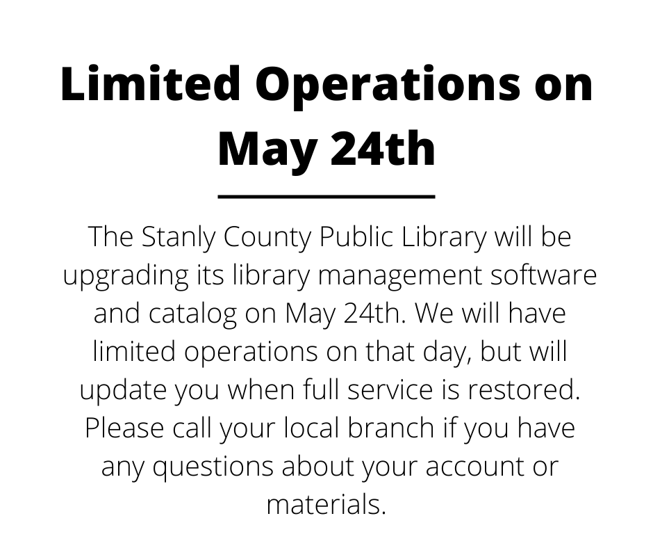 Limited Operations on May 24th