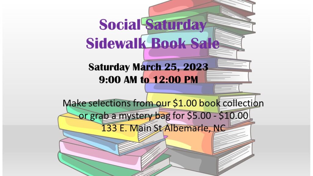 Social Saturday Sidewalk Book Sale